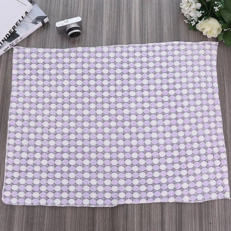 柔らかいフランネル製ペット用ブランケットドット柄通気性ベッドマット暖かいペット用寝具クッションカバー犬猫用、S、M、L
