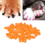 20個セット シリコン製柔らかい猫用爪キャップ／猫の足爪保護／ペット爪プロテクター／猫爪カバー、XS、S、L