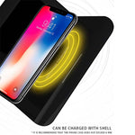 10W QI ユニバーサル多機能モバイルフォン ワイヤレス充電器 アラームクロック＆時間／カレンダー／温度表示付き、RT1 10W（ブラック）