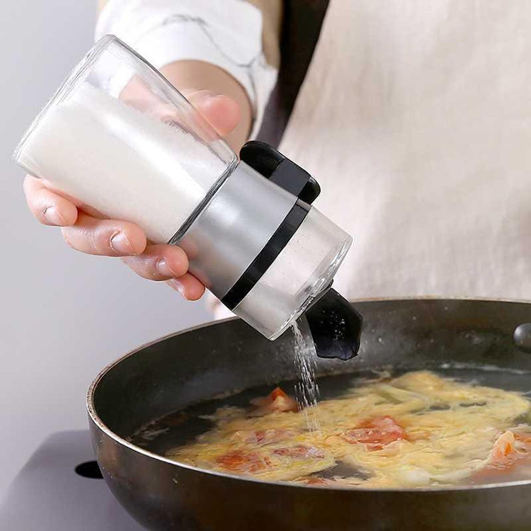 プレス式塩コントロールボトル キッチン家庭用密封防湿計量タンクセット プレス式塩コントロールボトル