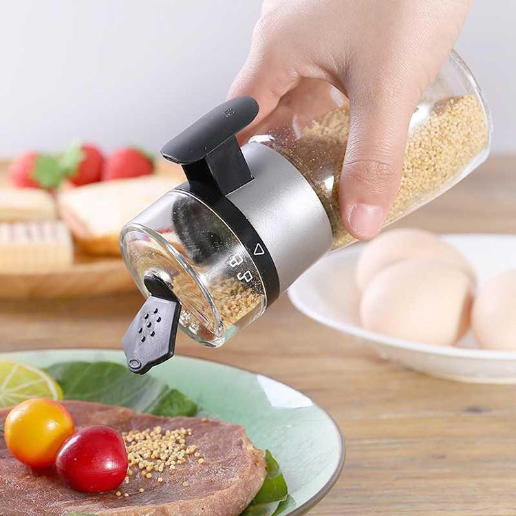 プレス式塩コントロールボトル キッチン家庭用密封防湿計量タンクセット プレス式塩コントロールボトル