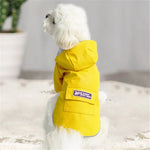 犬用レインコート フード付き四足服 防水オールインワン 小型犬用ペットレインコート、S、M、L、XL、XXL