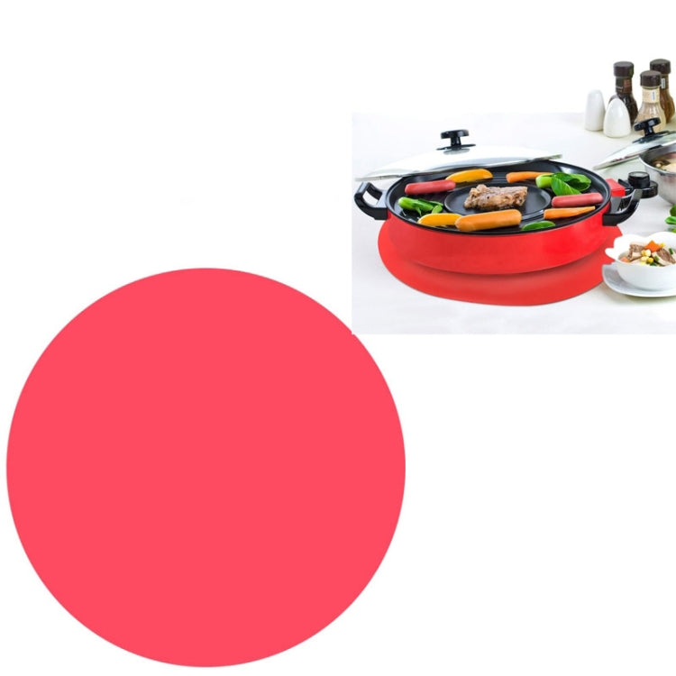 12インチ 食品グレードシリコン電子レンジマット 丸型シリコンプレースマット 滑り止め断熱マット ブラック、レッド、ブルー、グリーン、パープル、グレー