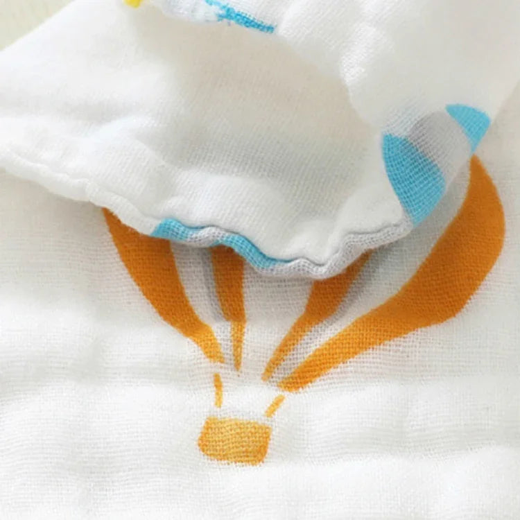 6層ガーゼコットン赤ちゃん用正方形ハンカチ よだれタオル スタイルはランダム配送, 25x25cm, 30x30cm