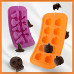 Halloween Cartoon Baking Set Chocolate Mold, Skull Shape, Pumpkin Head Shape, Bat Shape