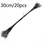 20個セットルヤ前線ワイヤーピン付きワイヤー噛み防止ワイヤー、20CM、25CM、30CM、15CM
