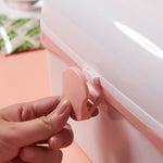多機能防塵ジュエリー化粧品プラスチックボックス 家庭用携帯用薬箱ケース, S 24x16.5x14cm, L 27.5x19x18cm