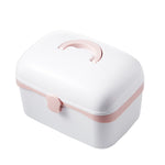 多機能防塵ジュエリー化粧品プラスチックボックス 家庭用携帯用薬箱ケース, S 24x16.5x14cm, L 27.5x19x18cm