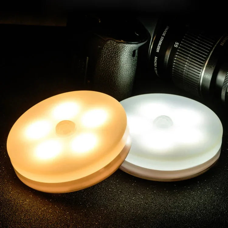 インテリジェント人体感知LEDナイトライト コントロール付き寝室用ベッドサイドテーブルランプ、電池式、充電式