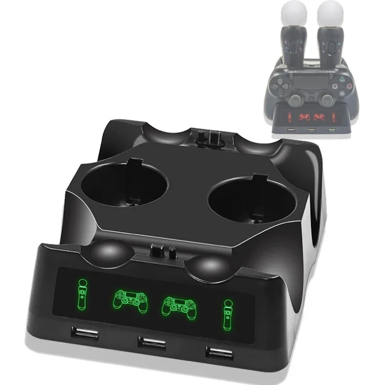 iPlay ゲームパッド充電器 多機能充電ベース PS4 / PS4 Move / PS VR 用, PS4 VR/PS VR/PS Move対応