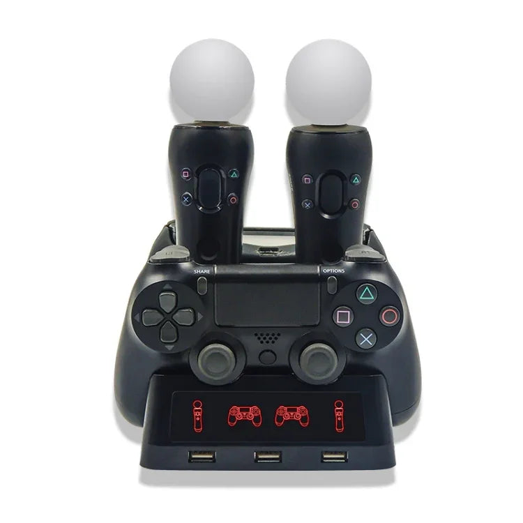 iPlay ゲームパッド充電器 多機能充電ベース PS4 / PS4 Move / PS VR 用, PS4 VR/PS VR/PS Move対応