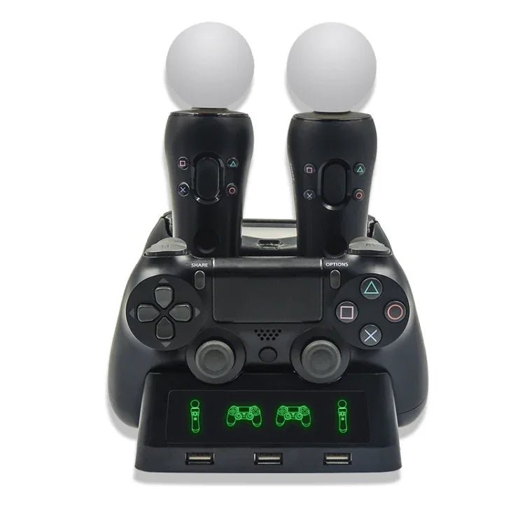 iPlay ゲームパッド充電器 多機能充電ベース PS4 / PS4 Move / PS VR 用, PS4 VR/PS VR/PS Move対応