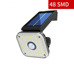 ソーラー壁掛けライト屋外防水人体感知ガーデンランプ街路灯、48 LED、54 LED、54 COB、32 LED