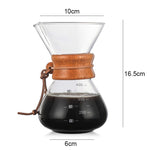 手動コーヒーポット 高温耐性 400ml ガラスコーヒーポット、ストレーナーなしポット、ストレーナー付きポット