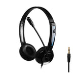 DANYIN DT326 ヘッドマウントデスクトップコンピュータ 子供用学習有線ヘッドセット マイク付き ケーブル長さ: 1.8m DT326 3.5mm 二穴 白 DT326 3.5mm 二穴 黒 DT326 シングルホール 四段階 白 DT326 シングルホール 四段階 黒