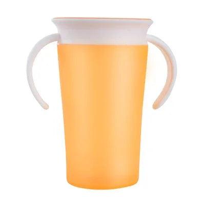 360度回転可能 ベビー学習用両手持ち飲みカップ フリップ式