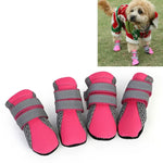 4-in-1 ペットシューズ 犬用ウォーキングシューズ 小型犬用ペット用品、S、M、L、XL