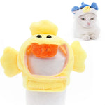 柔らかい猫用ヘッドギア 猫犬兼用クロスドレス ペット帽子, XS, S, M, L