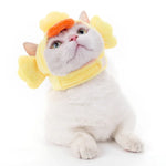 柔らかい猫用ヘッドギア 猫犬兼用クロスドレス ペット帽子, XS, S, M, L
