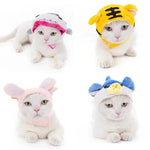 柔らかい猫用ヘッドギア 猫犬兼用クロスドレス ペット帽子, XS, S, M, L