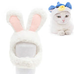 柔らかい猫用ヘッドギア 猫犬兼用クロスドレス ペット帽子, XS, S, M, L
