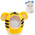 柔らかい猫用ヘッドギア 猫犬兼用クロスドレス ペット帽子, XS, S, M, L