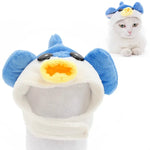 柔らかい猫用ヘッドギア 猫犬兼用クロスドレス ペット帽子, XS, S, M, L