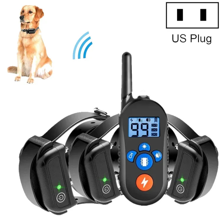 800m リモートコントロール 電気ショック バークストッパー 振動警告 ペット用品 電子防水首輪 犬のトレーニングデバイス, 556-1, 556-2, 556-3