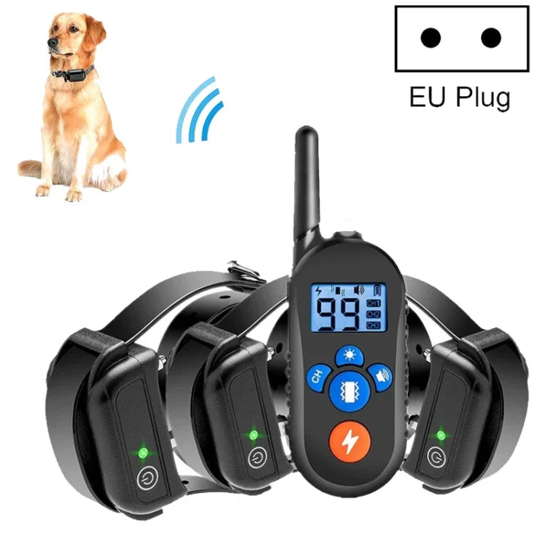 800m リモートコントロール 電気ショック バークストッパー 振動警告 ペット用品 電子防水首輪 犬のトレーニングデバイス, 556-1, 556-2, 556-3