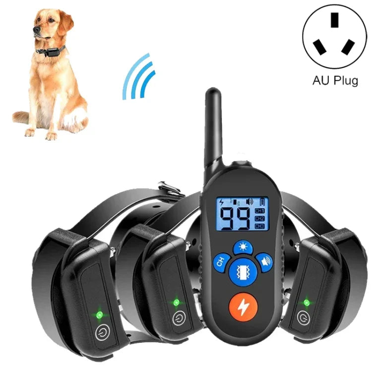 800m リモートコントロール 電気ショック バークストッパー 振動警告 ペット用品 電子防水首輪 犬のトレーニングデバイス, 556-1, 556-2, 556-3