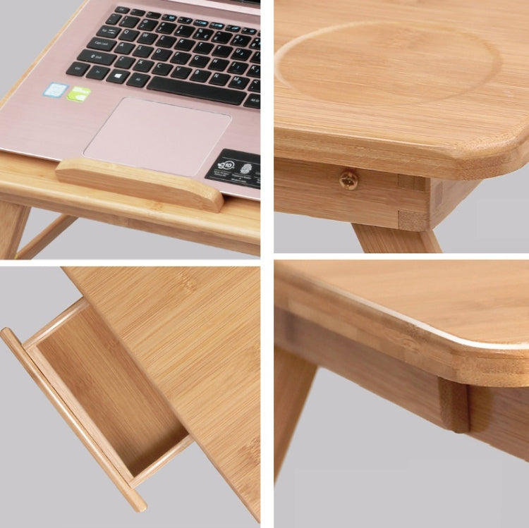 折りたたみラップトップデスクベッドカードスロットリフティングタイプレイジーコンピュータデスク、小（50cm）引き出し付き、中（54cm）引き出し付き、大（72cm）引き出し付き