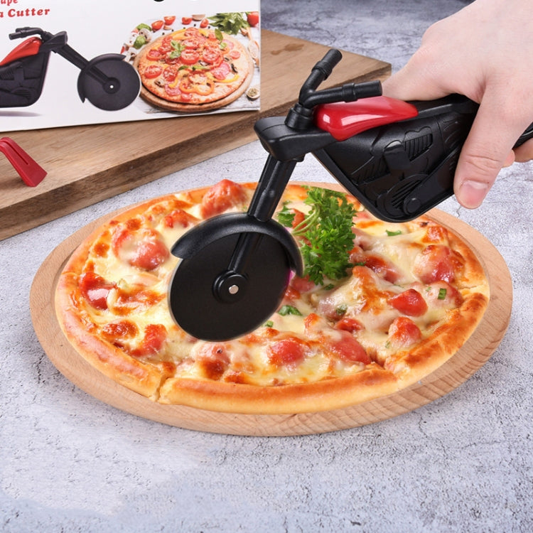 ステンレス製オートバイ形ピザカッターローラー ピザカットツール、オートバイ型