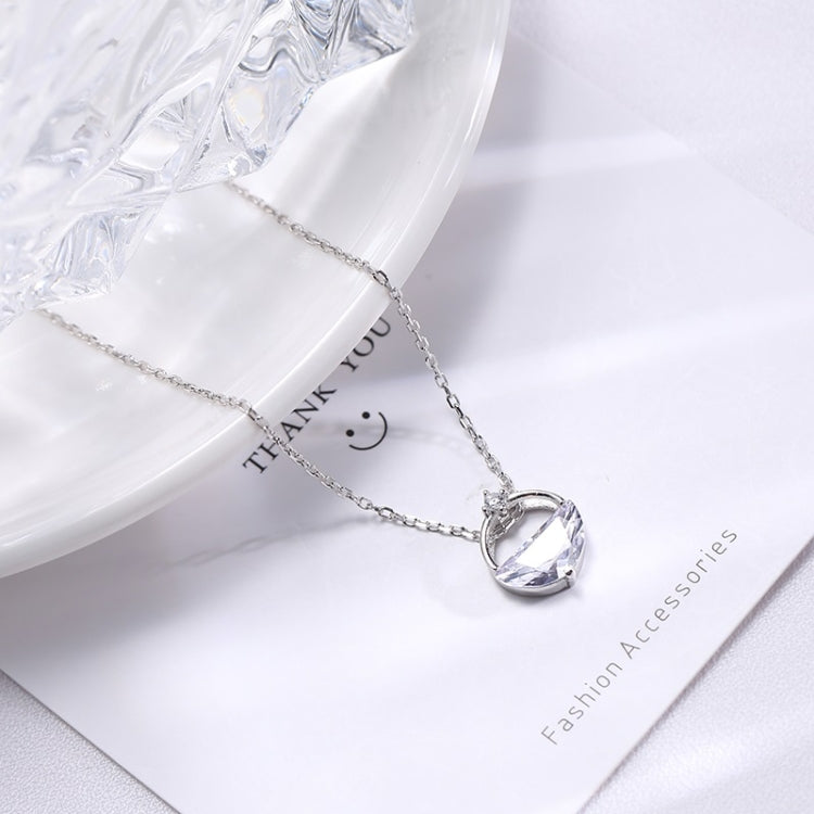 S925スターリングシルバー クリアスプリングウォーターネックレス バレンタインデーアクセサリー