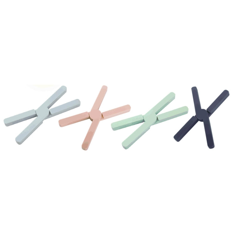 厚手X字型シリコーン折りたたみ鍋敷き キッチン耐熱食事用コースター 高温テーブルマット グリーン、ブルー、オレンジ、ダークグレー