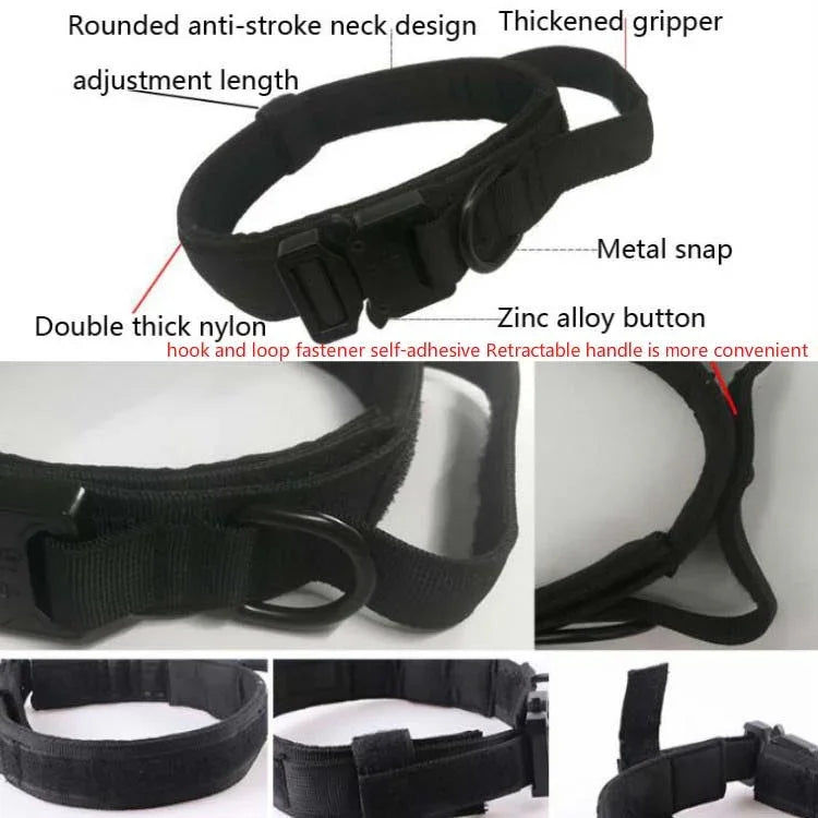 ナイロン厚手 大中型犬用牽引首輪 ペット首輪、M、L、XL