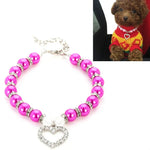 ペット用品 パールネックレス ペットカラー 猫と犬のアクセサリー、S、M、L