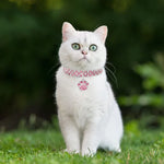ペット首輪 ダイヤモンド伸縮性 猫と犬用ネックレス ジュエリー、S、M、L