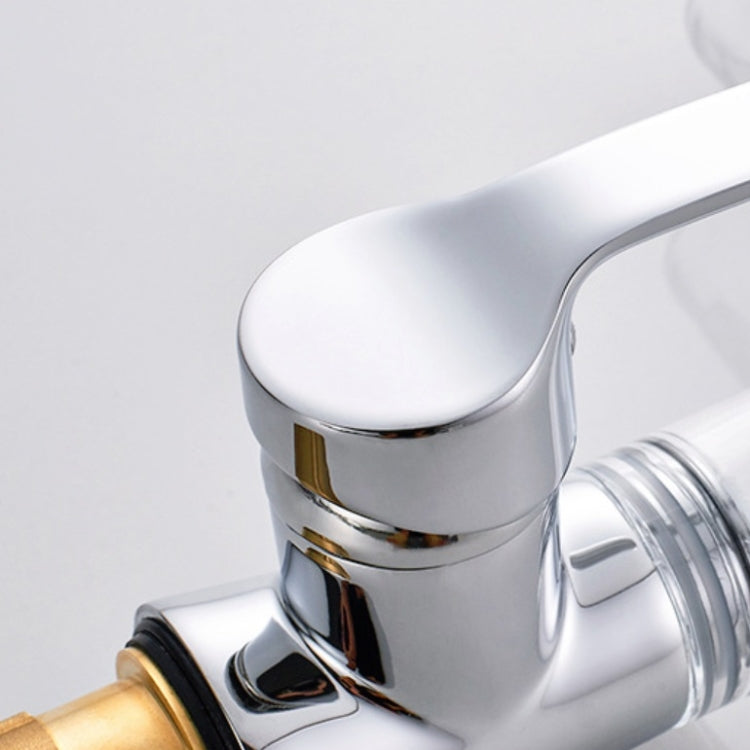 バスルーム用温水冷水混合蛇口 ワイングラス型ウォーターフォール蛇口 透明、ブルー、パープル、ブラウン＆イエロー