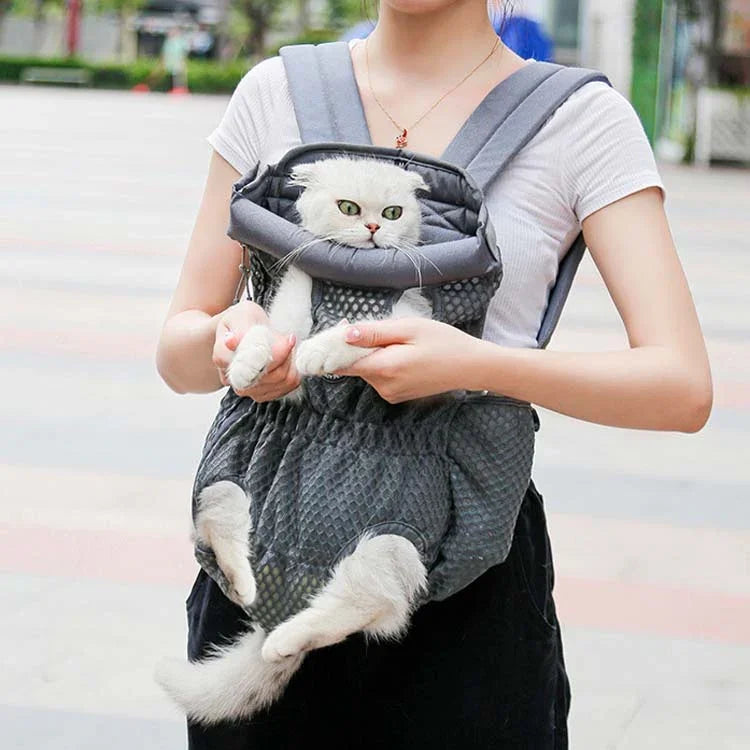 Doglemi ペットお出かけバックパック 犬用ショルダーチェストバッグ 通気性メッシュ 犬猫用バッグ、M、L