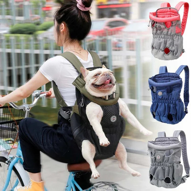 Doglemi ペットお出かけバックパック 犬用ショルダーチェストバッグ 通気性メッシュ 犬猫用バッグ、M、L