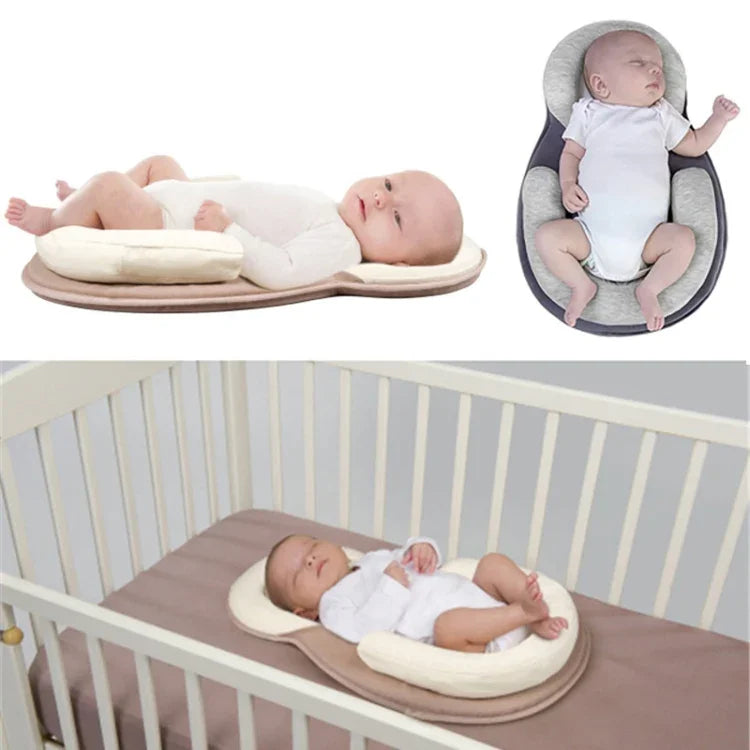 ベビーピロー 新生児用マットレス枕 赤ちゃん睡眠用ポジショニングパッド 平らな頭形状防止 転倒防止枕