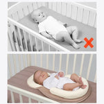 ベビーピロー 新生児用マットレス枕 赤ちゃん睡眠用ポジショニングパッド 平らな頭形状防止 転倒防止枕
