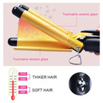 20-32m自動セラミックパーマスプリントヘアカーラー 3バレル 大波カールアイロンツール 32mm