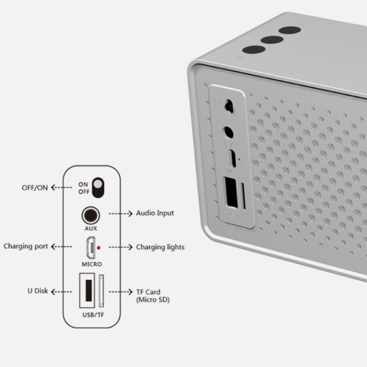 F2 ミニワイヤレスコンピューターカードサブウーファーBluetoothスピーカー、ブラック、シルバー