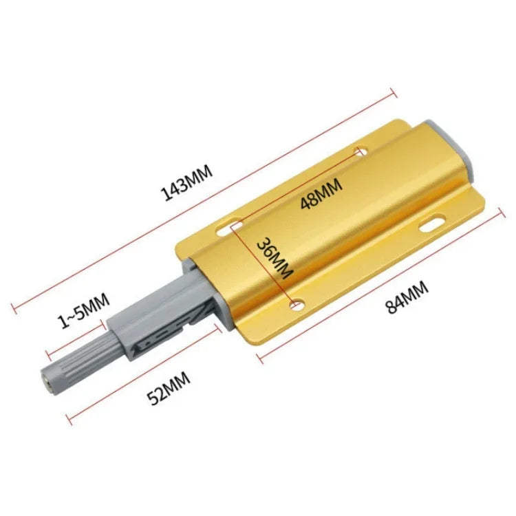 3個セットアルミ合金バウンサー自由ハンドルプッシュプルキャビネットワードローブドア引き出しバウンサー、ゴールド、シルバー