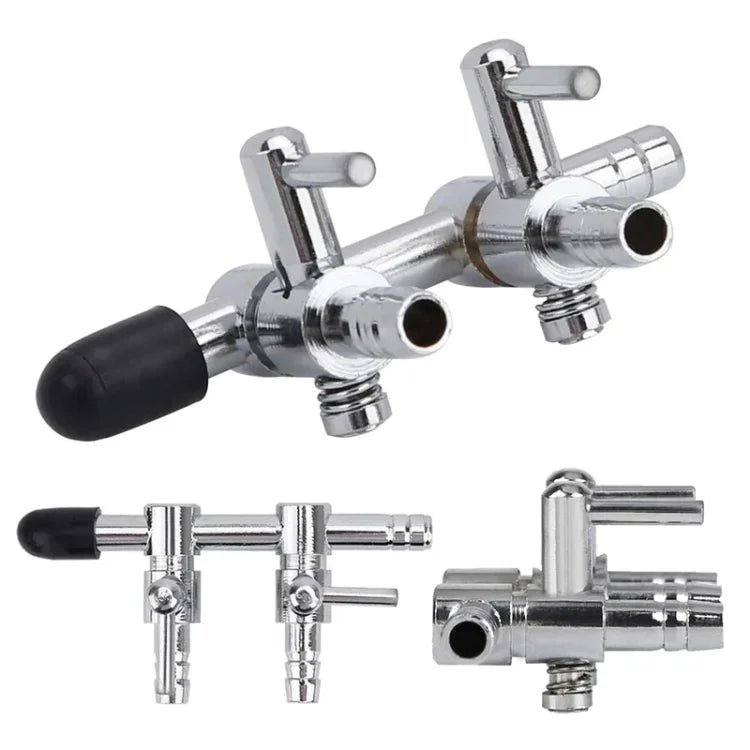 Fish Tank Oxygen Pipe Stainless Steel Distributor Oxygen Regulating Valve, One Head, Two Heads, Three Heads, Four Heads, Five Heads, Six Heads, Eight Heads, Ten Heads