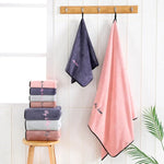 ソフトで厚手の吸水性ファイバーバスタオル タオル＋バスタオルセット
