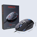 iMICE T91 8キー 7200DPI USB有線発光ゲーミングマウス ケーブル長さ: 1.8m