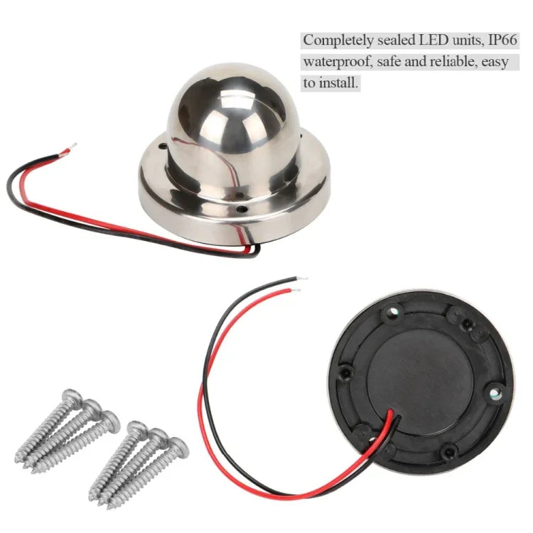 1ペアステンレススチールLED航行灯赤緑航海信号灯マリンボートヨット警告灯、DC 12V、1ペア12V