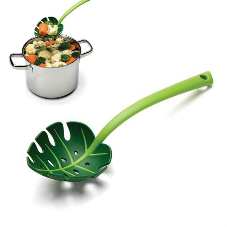 グリーンリーフざる 麺スプーンざる、麺スプーン